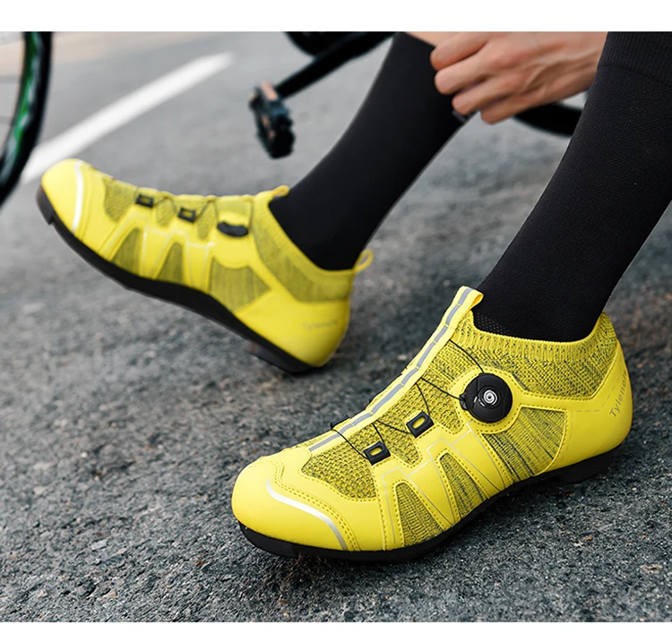Green Road Bike Shoes Mens Cycling Shoes Quick Ratchet Buckle Compatible with SPD System Pedal  Outdoor Women Red Cyclling Shoes
