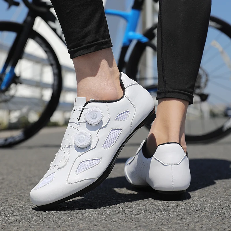 Green Road Bike Shoes Mens Cycling Shoes Quick Ratchet Buckle Compatible with SPD System Pedal  Outdoor Women Red Cyclling Shoes