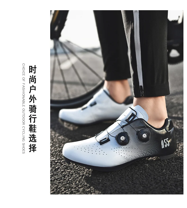 Green Road Bike Shoes Mens Cycling Shoes Quick Ratchet Buckle Compatible with SPD System Pedal  Outdoor Women Red Cyclling Shoes