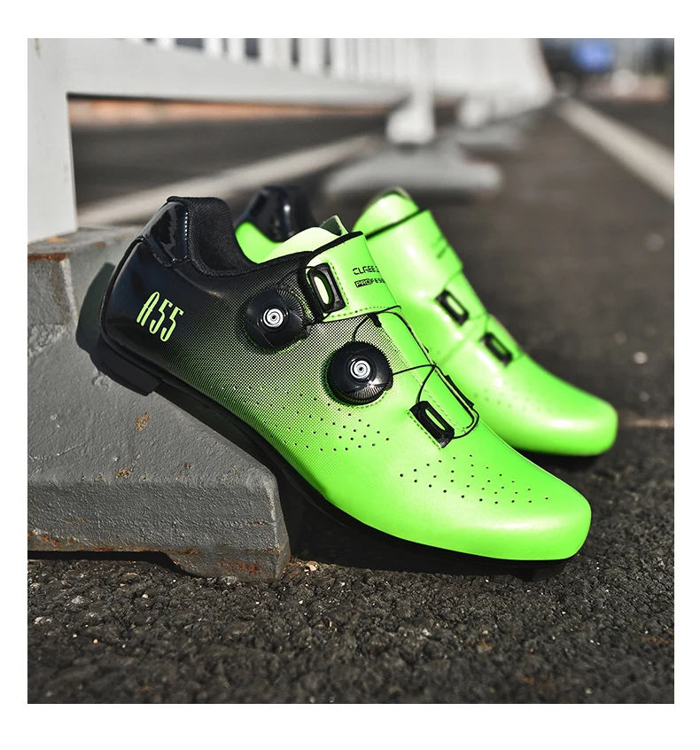 Green Road Bike Shoes Mens Cycling Shoes Quick Ratchet Buckle Compatible with SPD System Pedal  Outdoor Women Red Cyclling Shoes