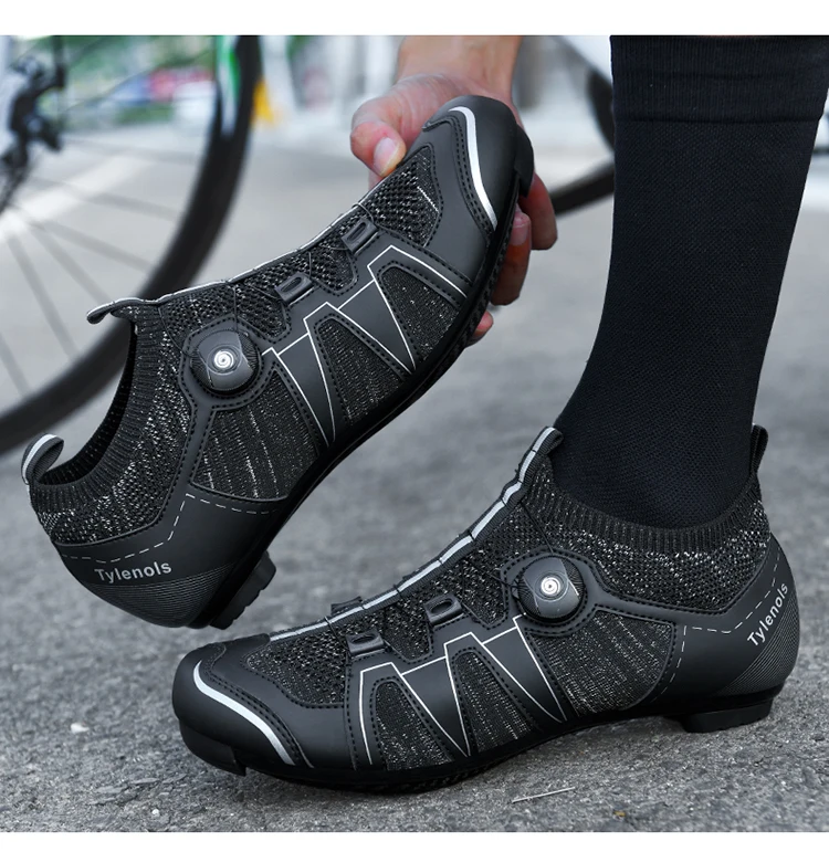 Green Road Bike Shoes Mens Cycling Shoes Quick Ratchet Buckle Compatible with SPD System Pedal  Outdoor Women Red Cyclling Shoes