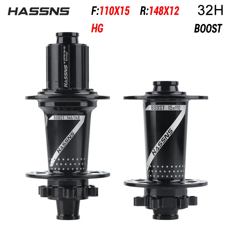 HASSNS PRO7 Bicycle Hub BOOST 12x148mm 15x110mm 4 Sealed Bearings 32H 120T Mountain Bike HG/XD/MS 8/9/10/11/12 Speed