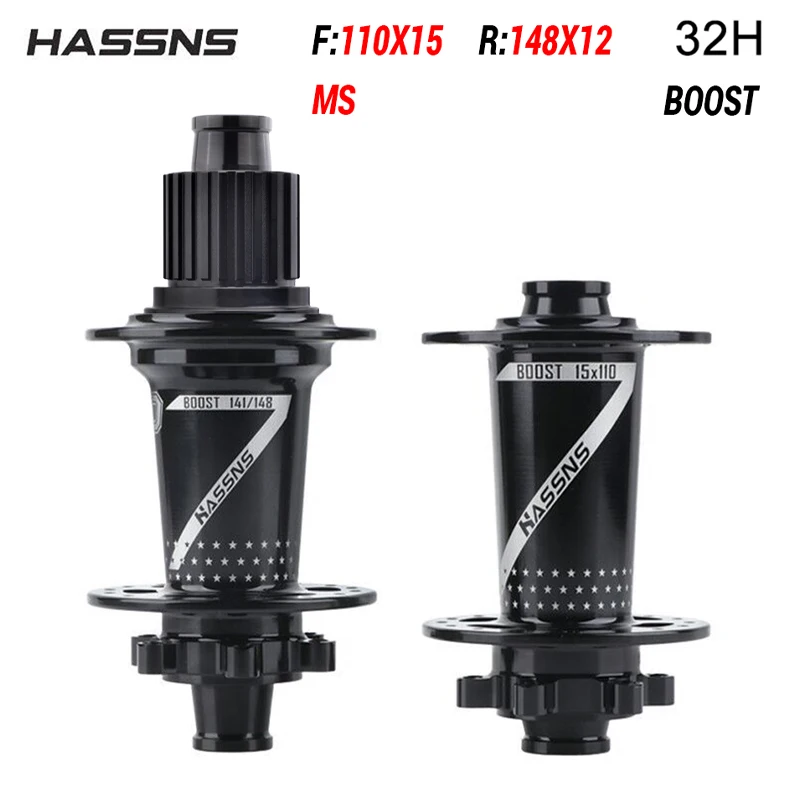 HASSNS PRO7 Bicycle Hub BOOST 12x148mm 15x110mm 4 Sealed Bearings 32H 120T Mountain Bike HG/XD/MS 8/9/10/11/12 Speed