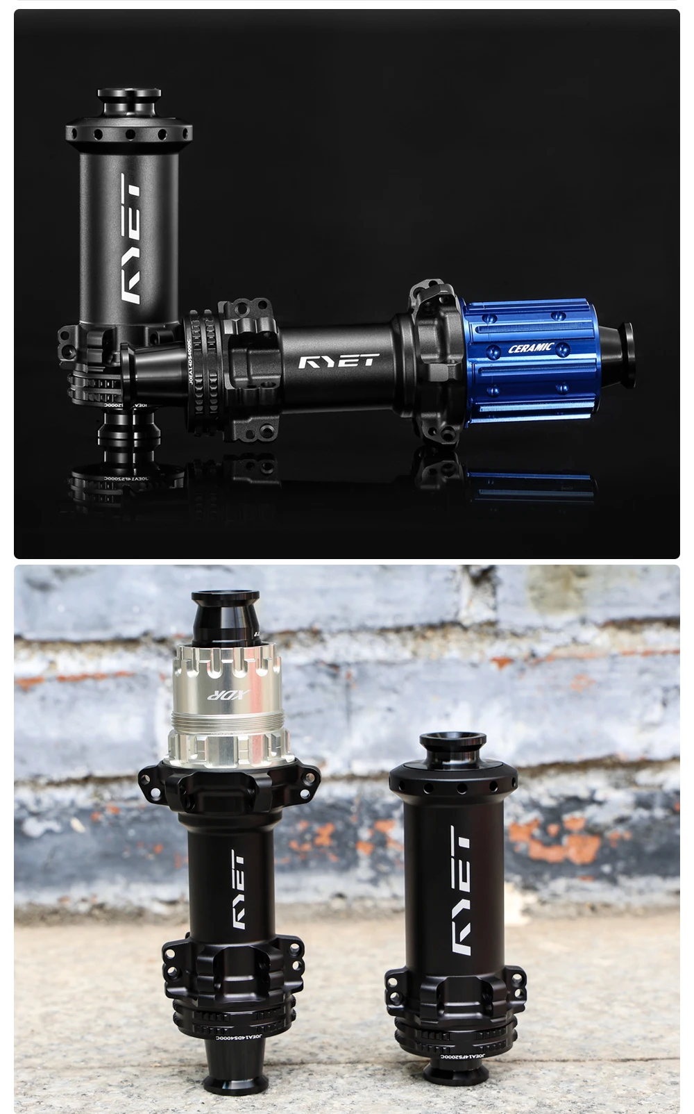RYET Road Bike Hubs SuperLight 245g 36T Rachet Centerlock Ceramic Bearing Road Disc Brake Bicycle Hubsets Cycling Accessories