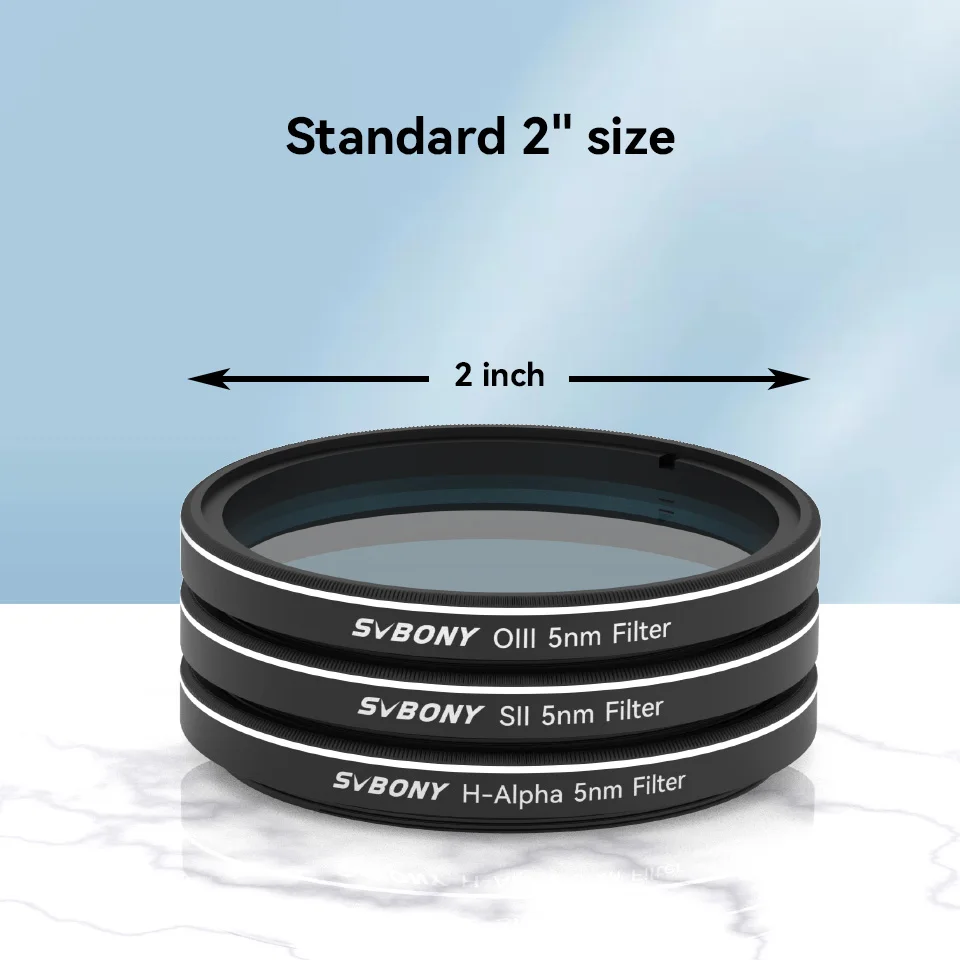 Svbony SV227 2/1.25inch Filter 5nm H-Alpha SII-CCD OIII-CCD Narrow Band for Astronomy Telescope Deep Space Planetary Photography