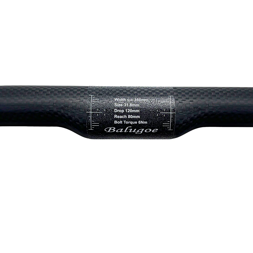2024 BALUGOE Carbon Fiber Track Cycling Handle Road Bicycle Handlebar TT Fixed Gear Bike Handlebar UD Matt 31.8MM Sports UCI