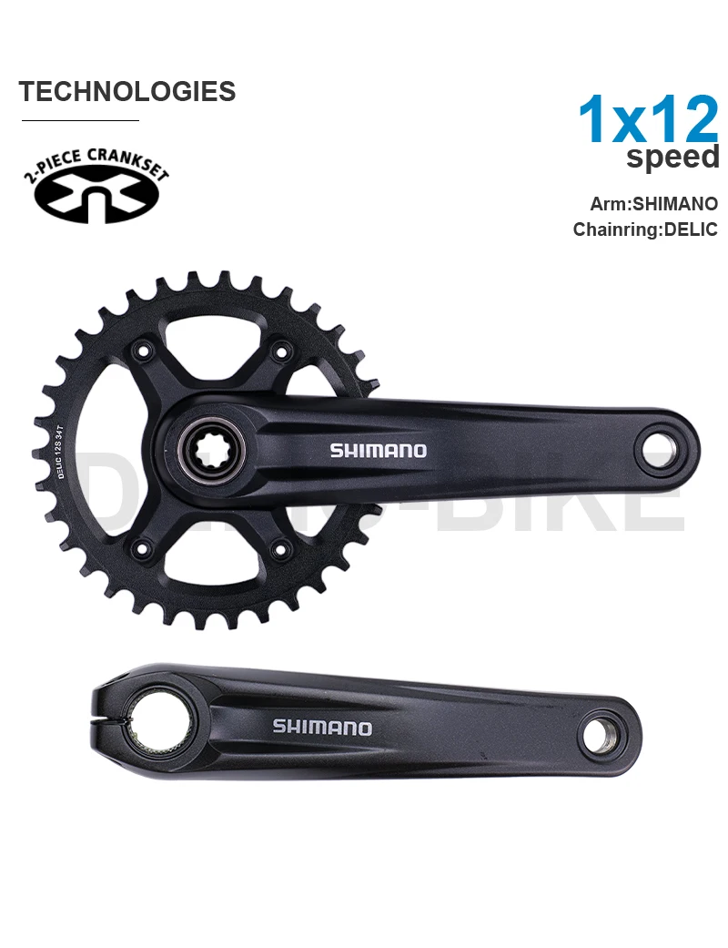 SHIMANO DEORE M6100 MTB Crankset FC-MT510-1 32T 34T Original or Original Arm with DELIC Chainring 34T 36T