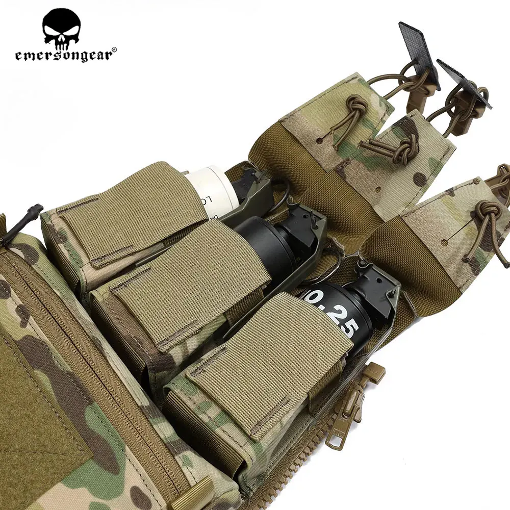 Emersongear V5 PC Tactical Back Panel Banger Pouch Zip-on Multi-fit GP Pocket Retention Flap FCPC Plate Carrier Assault Hunting