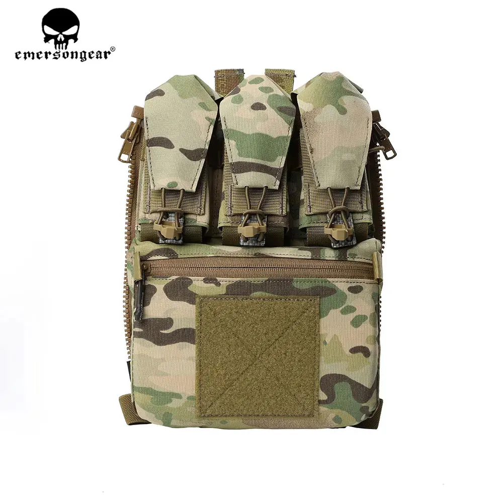 Emersongear V5 PC Tactical Back Panel Banger Pouch Zip-on Multi-fit GP Pocket Retention Flap FCPC Plate Carrier Assault Hunting