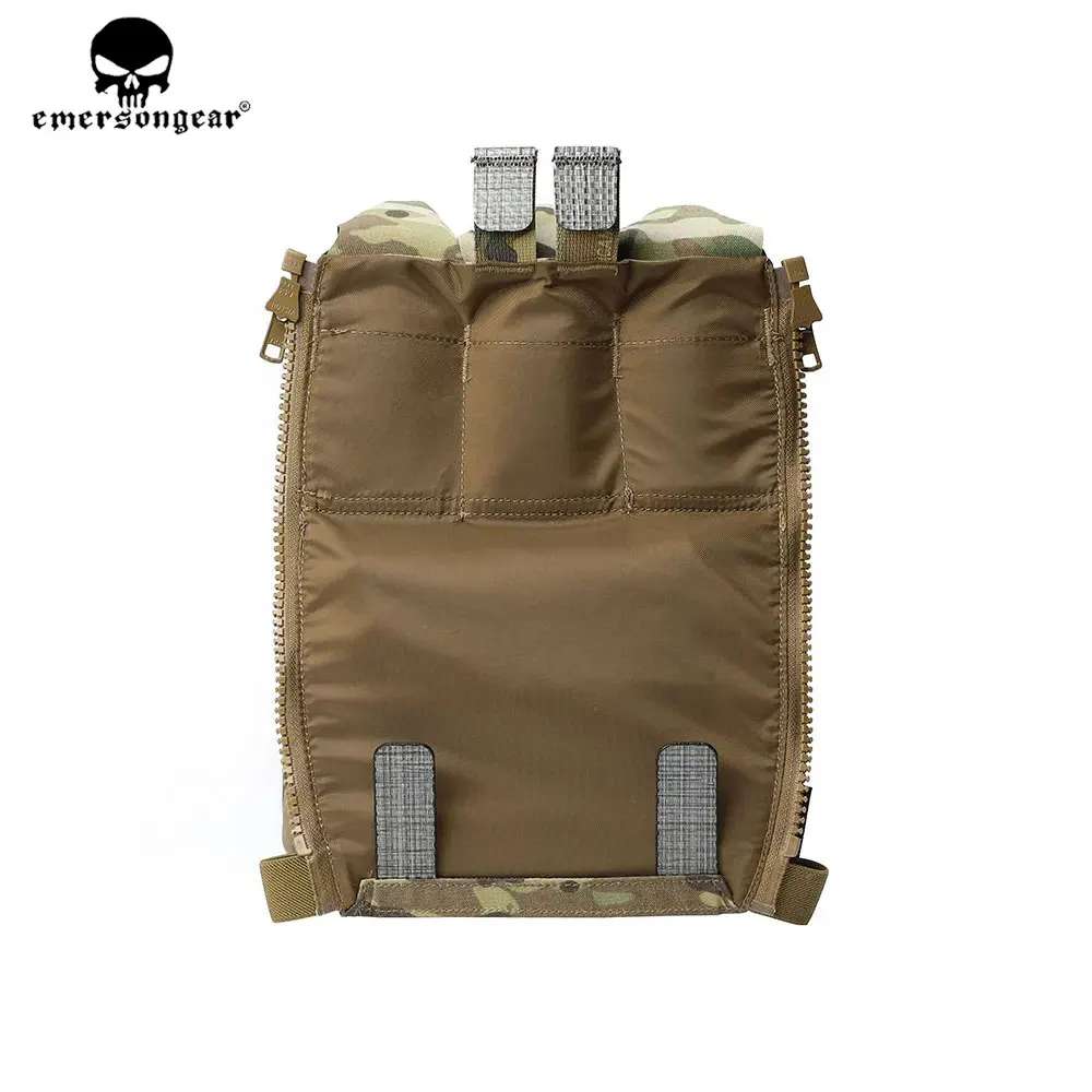 Emersongear V5 PC Tactical Back Panel Banger Pouch Zip-on Multi-fit GP Pocket Retention Flap FCPC Plate Carrier Assault Hunting