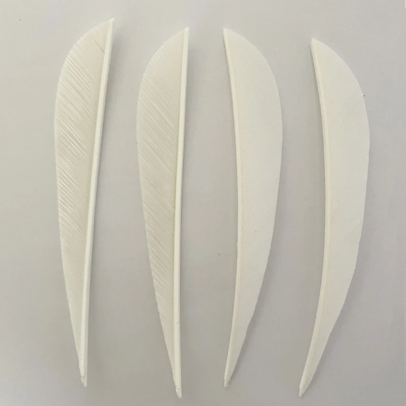 100Pcs 4inch Turkey Archery Feather Fletching Arrow Fletches Hunting Right/Left Wings DIY Carbon Wooden Arrow Accessories