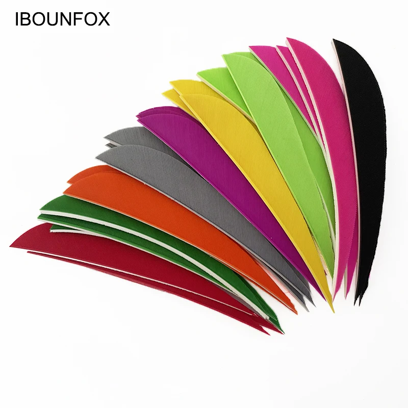 100Pcs 4inch Turkey Archery Feather Fletching Arrow Fletches Hunting Right/Left Wings DIY Carbon Wooden Arrow Accessories