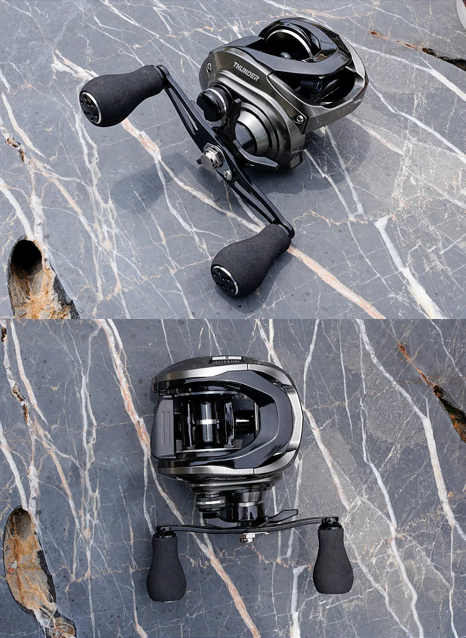 Noeby Baitcasting Reel 15KG Max Drag Magnetic Braking System 6.4:1 Gear Ratio 8+1 Ball Bearing Low Profile Predator Fishing Coil