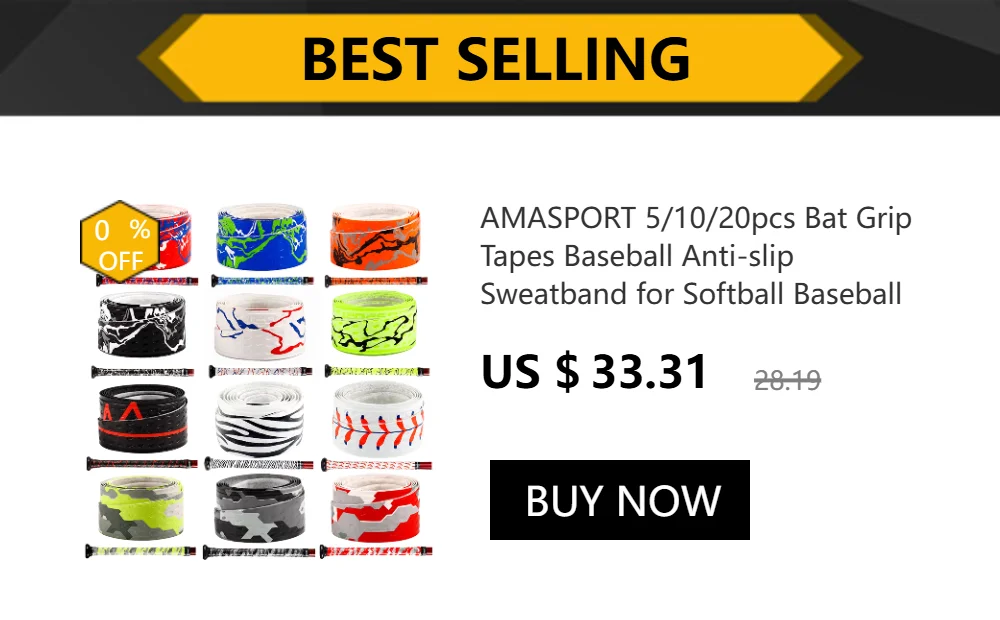 AMASPORT 50/70pcs Baseball Bat Grip Tapes Anti-slip Sweatband for Softball Baseball Bat Grip Tapes Accessories
