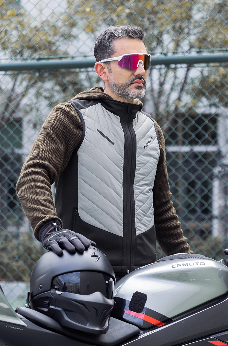 ROCKBROS Heated Vest USB Heated Jacket Thermal Clothing Hunting Cycling USB Infrared Heating Vest Washable Men Winter Warm
