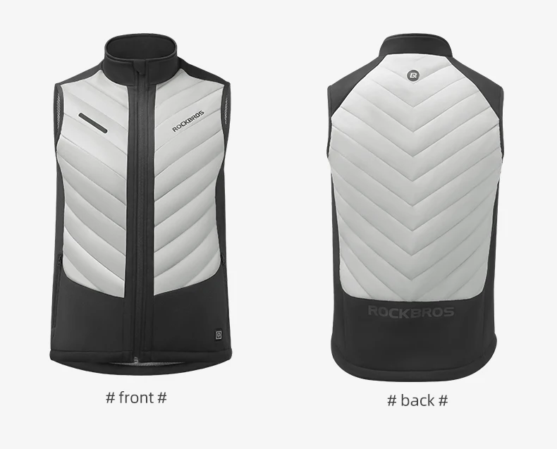 ROCKBROS Heated Vest USB Heated Jacket Thermal Clothing Hunting Cycling USB Infrared Heating Vest Washable Men Winter Warm