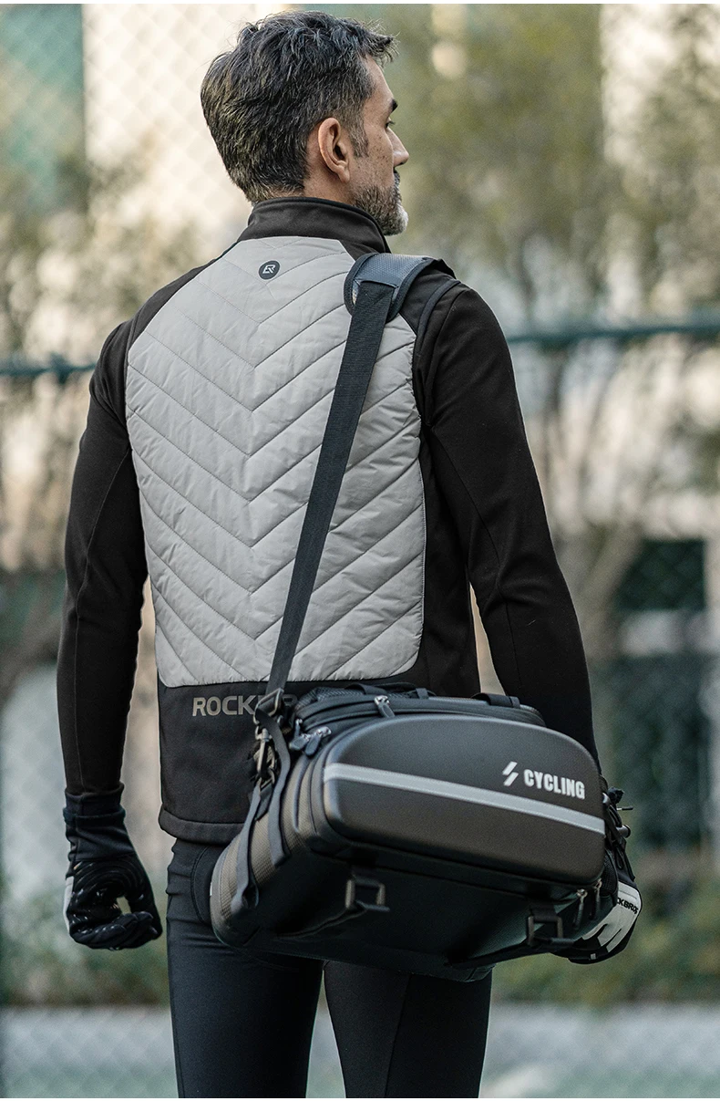 ROCKBROS Heated Vest USB Heated Jacket Thermal Clothing Hunting Cycling USB Infrared Heating Vest Washable Men Winter Warm