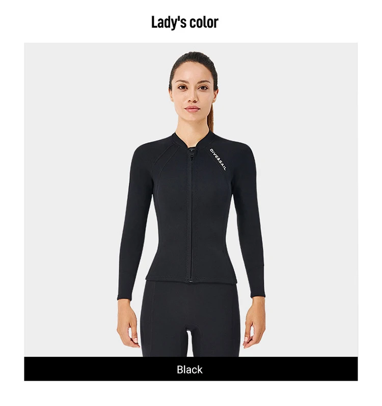 Neoprene 3MM 2MM Men Women Wetsuit Jacket Scuba Diving Suit Surf Snorkeling Underwater Spearfishing Fishing Kitesurf Equipment