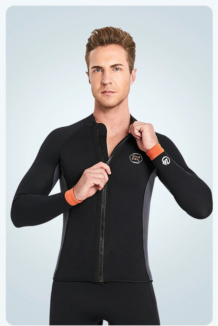 Neoprene 3MM 2MM Men Women Wetsuit Jacket Scuba Diving Suit Surf Snorkeling Underwater Spearfishing Fishing Kitesurf Equipment