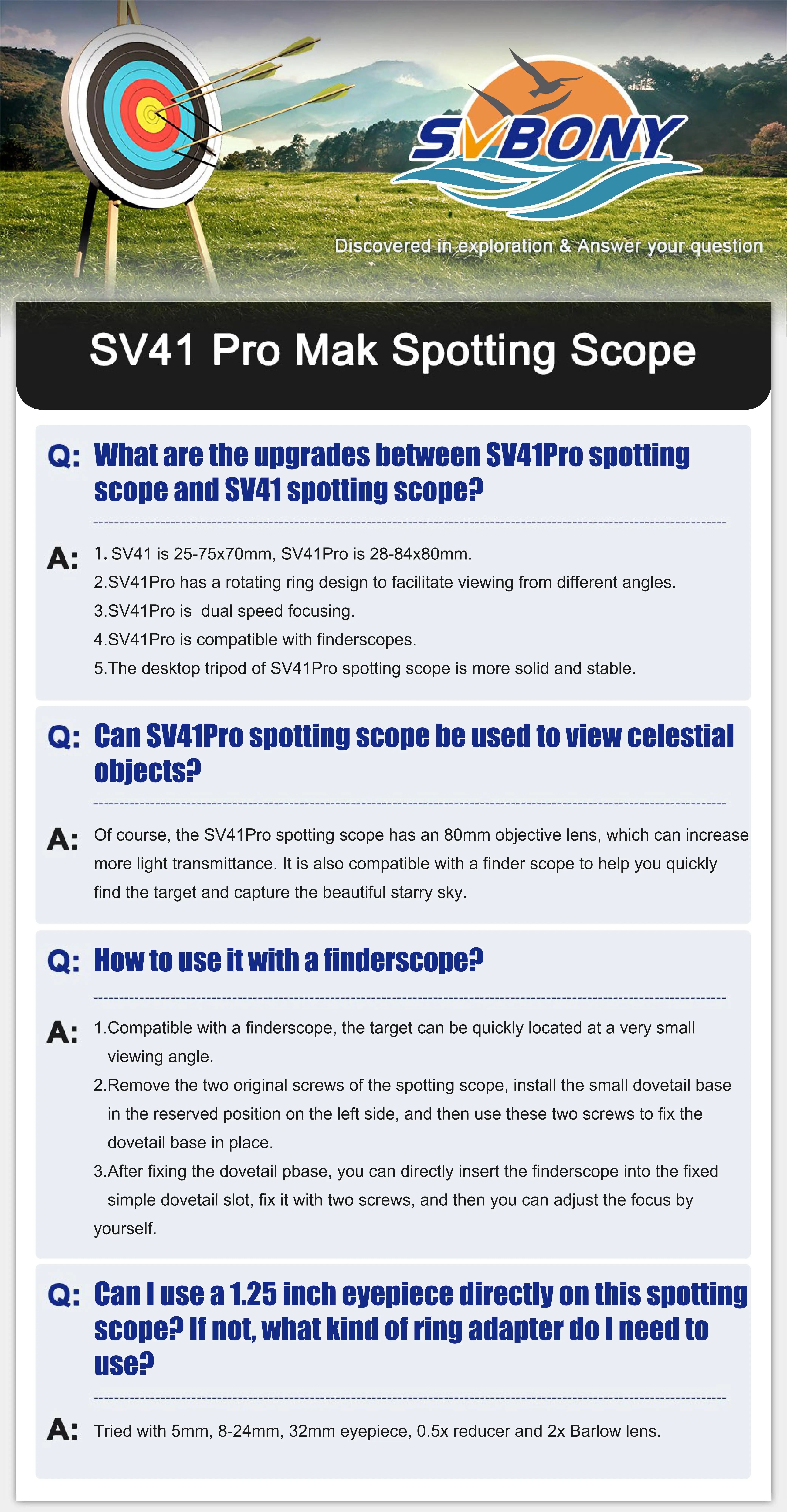 Svbony SV41Pro 28-84x80 Mak Spotting Scope FMC Waterproof Telescopes Camping Equipment for Bird Watching Daily Observation