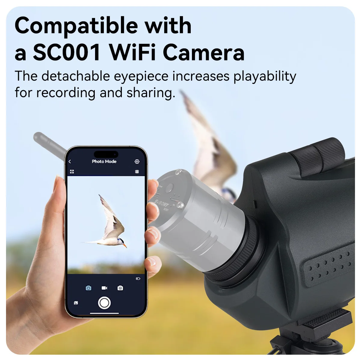 Svbony SV41Pro 28-84x80 Mak Spotting Scope FMC Waterproof Telescopes Camping Equipment for Bird Watching Daily Observation