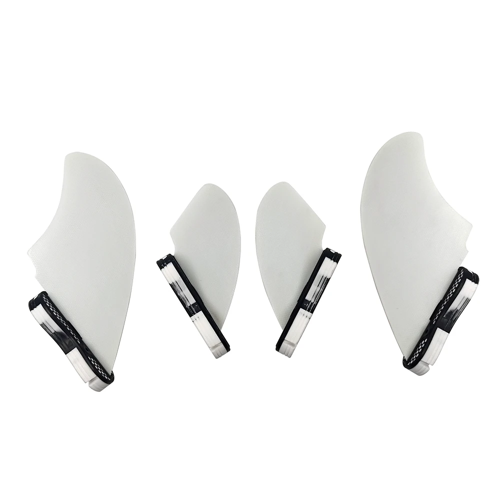 UPSURF FCS 2 Quad Fins RM Surfboard Fins Top Performance Glass Twin Rear Fins+Twin Keels Surf Fins Dual Tabs Surfing 2/4 Fins