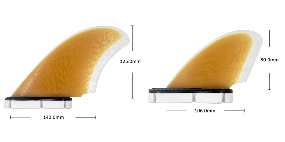 UPSURF FCS 2 Quad Fins RM Surfboard Fins Top Performance Glass Twin Rear Fins+Twin Keels Surf Fins Dual Tabs Surfing 2/4 Fins