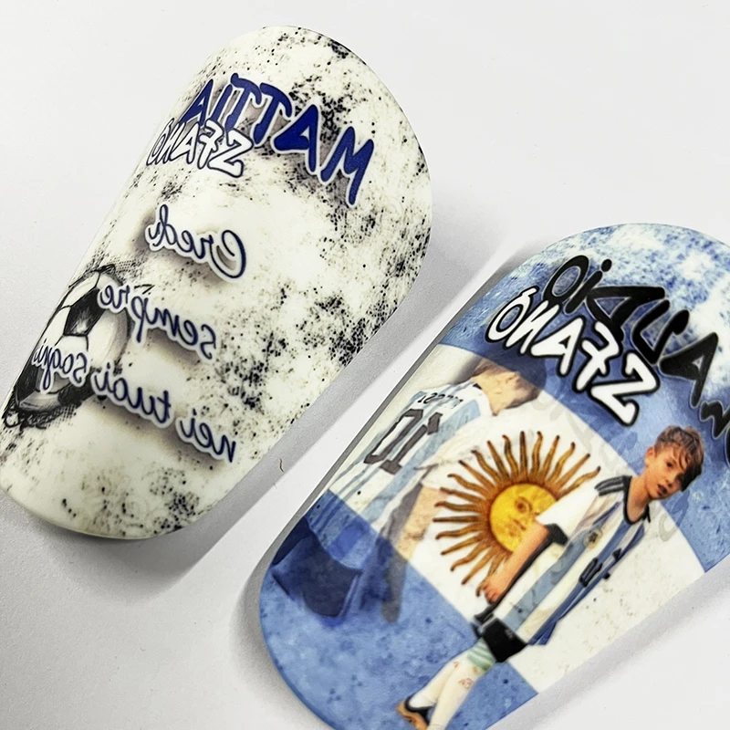Private Customized Adult Child Simple Super Small Shin Guards Personal Image Printed Shin Protection Football Leg Guard 2023 New