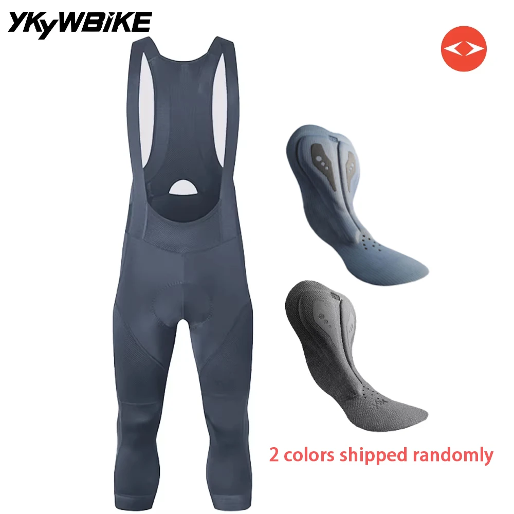 YKYW Men's Pro Team 3/4 Bib Shorts Cycling Tights Pants Sports Mtb Bike Clothing Man Bicycle Shorts 4 Hours Riding Padded