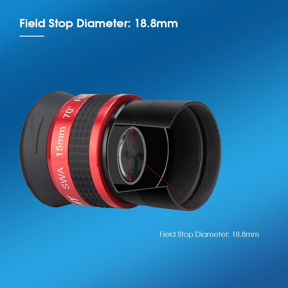 Svbony SV154 Telescope Eyepiece, 70° Wide Angle Eyepieces 15mm, 1.25 Inch FMC Achromatic Eyepiece for Telescope Accessories