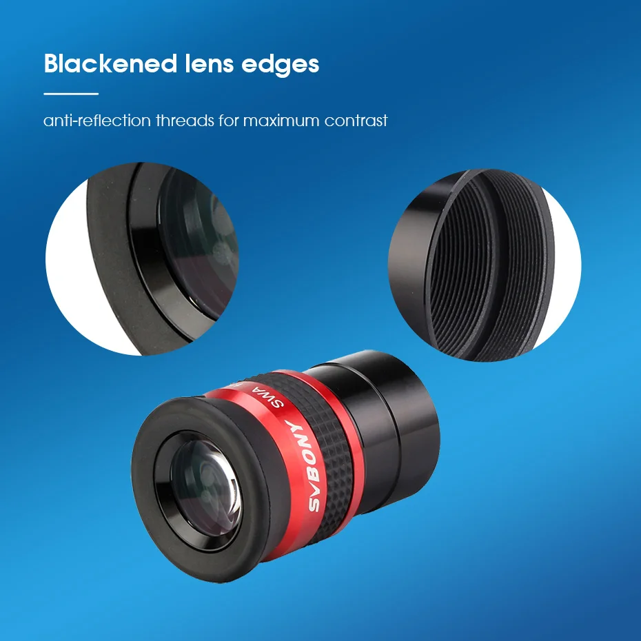 Svbony SV154 Telescope Eyepiece, 70° Wide Angle Eyepieces 15mm, 1.25 Inch FMC Achromatic Eyepiece for Telescope Accessories