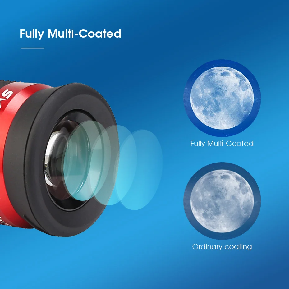 Svbony SV154 Telescope Eyepiece, 70° Wide Angle Eyepieces 15mm, 1.25 Inch FMC Achromatic Eyepiece for Telescope Accessories