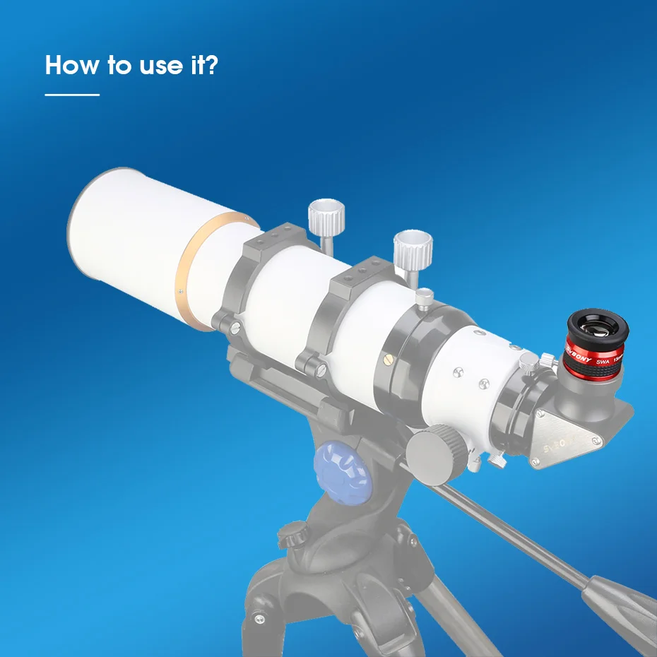 Svbony SV154 Telescope Eyepiece, 70° Wide Angle Eyepieces 15mm, 1.25 Inch FMC Achromatic Eyepiece for Telescope Accessories