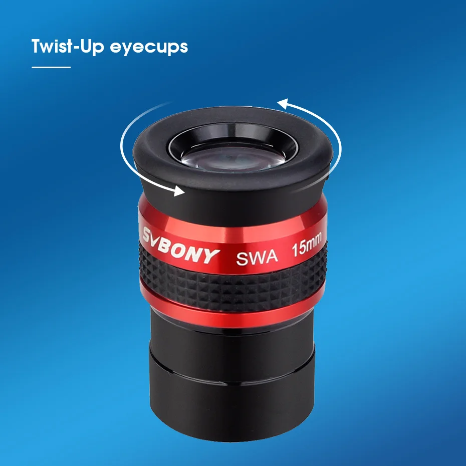 Svbony SV154 Telescope Eyepiece, 70° Wide Angle Eyepieces 15mm, 1.25 Inch FMC Achromatic Eyepiece for Telescope Accessories