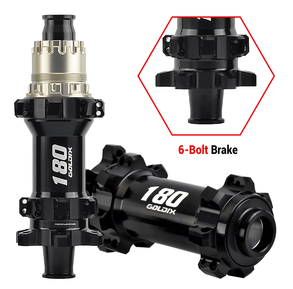 GOLDIX M180 52T Ratchet Bicycle Hub 6-Bolt Disc Brake 28Hole Straight pull Spoke Sealed Bearing HG/XD/MS Hub body 142X12 148X12