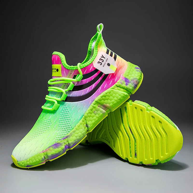 Lightweight Women Running Shoes New Colorful Female Sports Shoes Breathable Couple Casual Sneakers Flexible Fashion Men Tennis