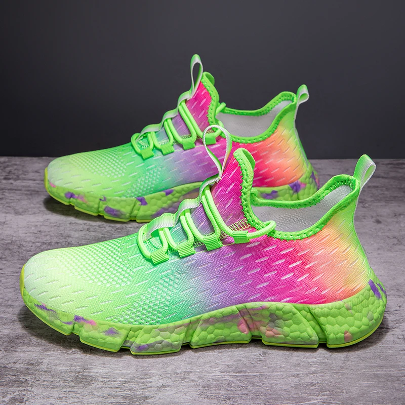 Lightweight Women Running Shoes New Colorful Female Sports Shoes Breathable Couple Casual Sneakers Flexible Fashion Men Tennis
