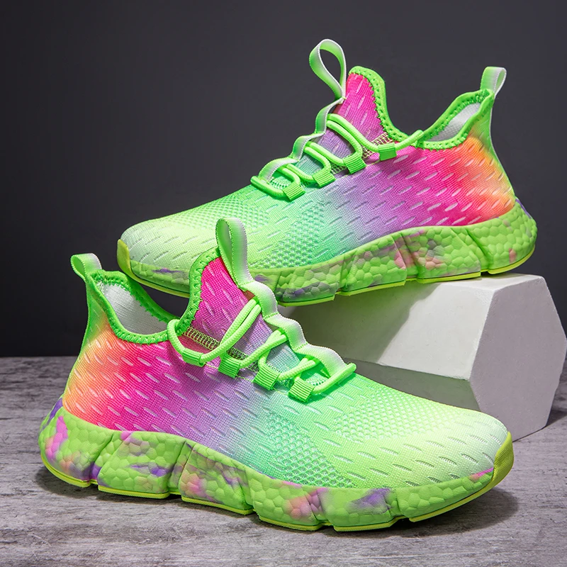 Lightweight Women Running Shoes New Colorful Female Sports Shoes Breathable Couple Casual Sneakers Flexible Fashion Men Tennis