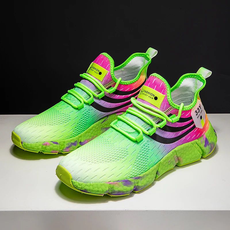 Lightweight Women Running Shoes New Colorful Female Sports Shoes Breathable Couple Casual Sneakers Flexible Fashion Men Tennis