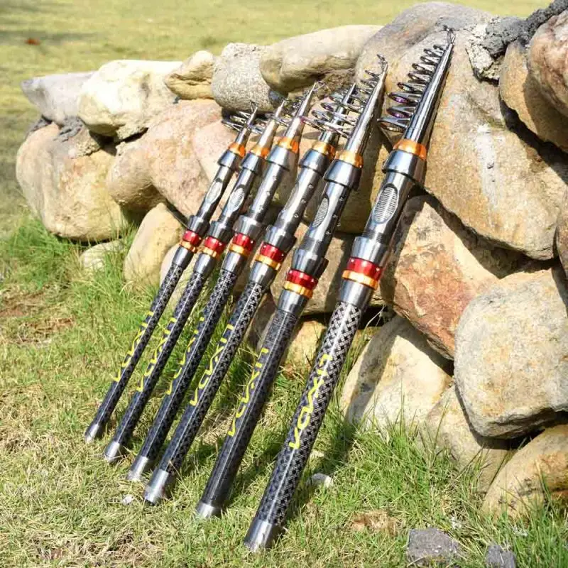 Lixada Telescopic Fishing Rod and Reel Combo Full Kit Carbon Fiber Fishing Rod Pole + Spinning Fishing Reel + Fishing Tackle Set