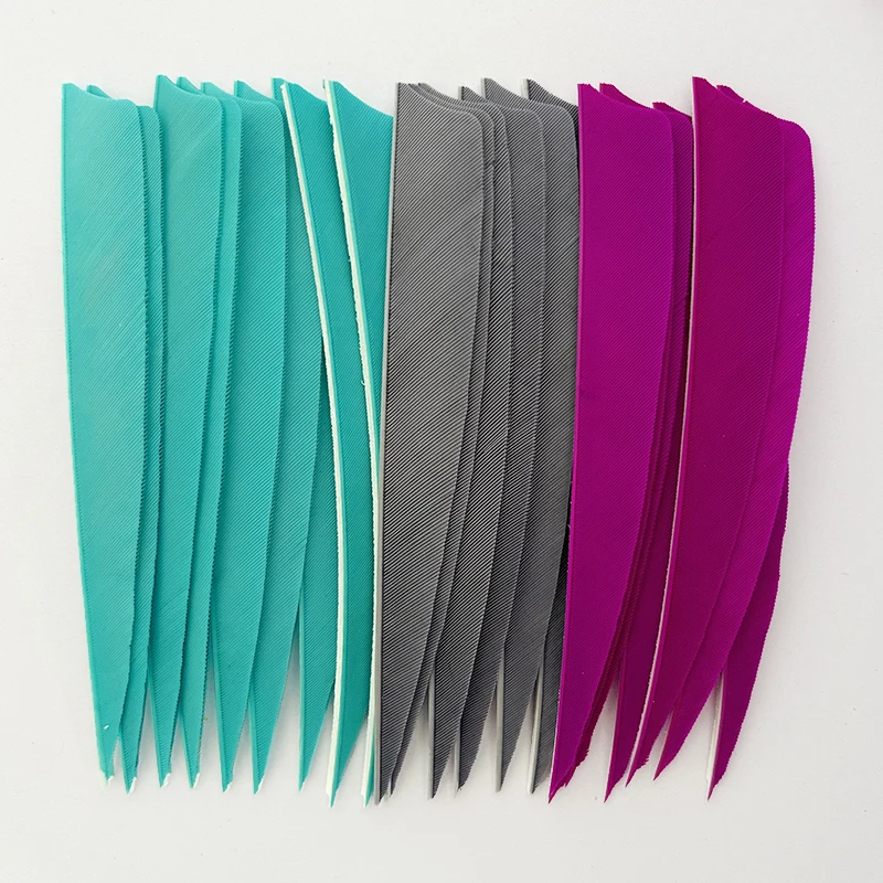IBOUNFOX 100Pcs Archery Arrow 5 Inch Real Feathers Fletching Right/ Left Wing Shild Cut for DIY Hunting Shooting Shafts