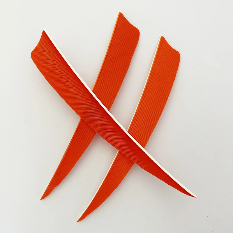 IBOUNFOX 100Pcs Archery Arrow 5 Inch Real Feathers Fletching Right/ Left Wing Shild Cut for DIY Hunting Shooting Shafts