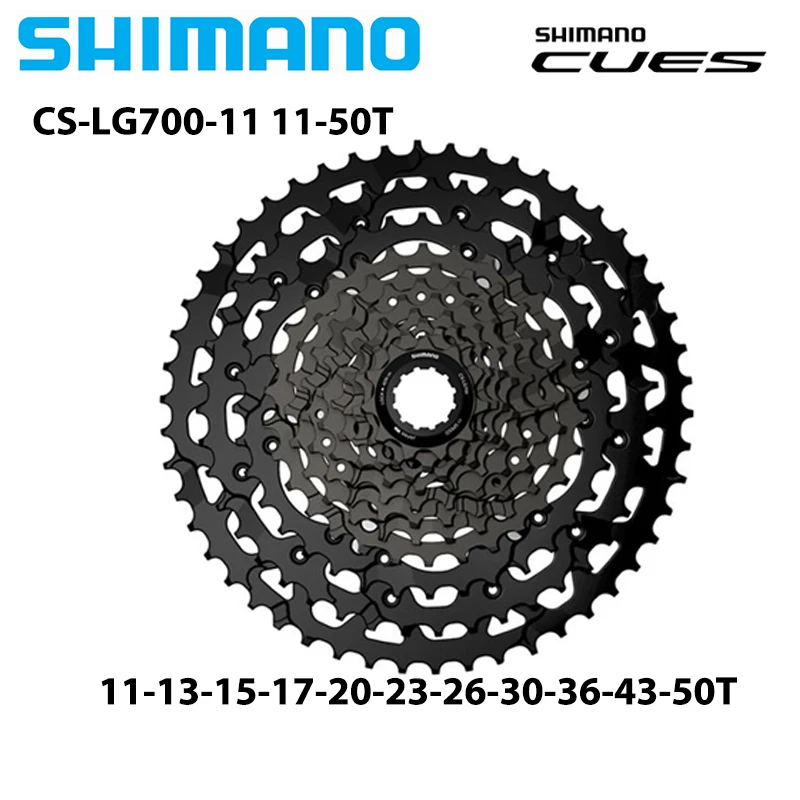 SHIMANO Cues 11Speed LINKGLIDE Cassette LG400-11 45T 50T LG700-11 for MTB Mountain Bike Freewheel Sprocket Original Bicycle Part