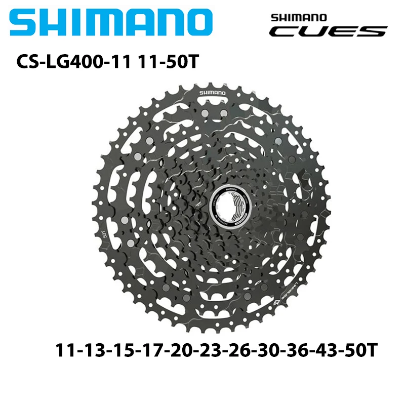 SHIMANO Cues 11Speed LINKGLIDE Cassette LG400-11 45T 50T LG700-11 for MTB Mountain Bike Freewheel Sprocket Original Bicycle Part