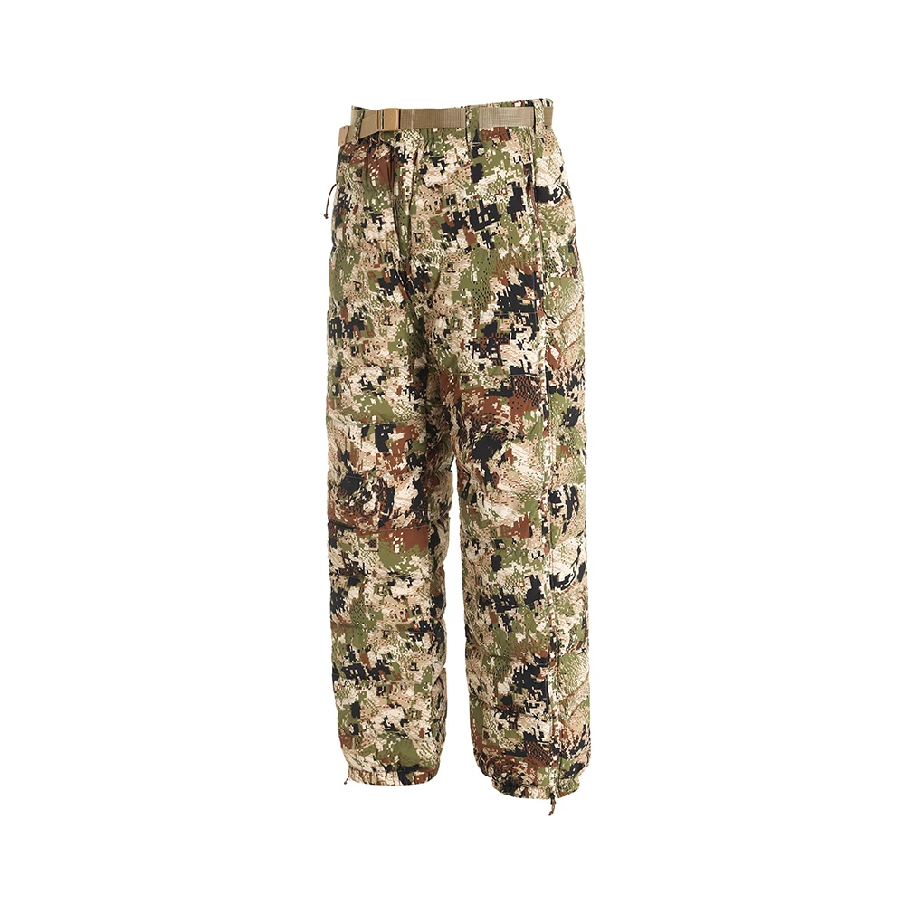 Ainfad Men's Winter Hunting Light Insulation Trousers Camouflage Long Down Pants