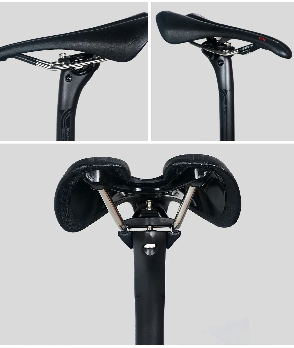 TOSEEK Ultralight Carbon Seatpost 27.2/30.8/31.6mm Matte Black MTB/Road Bike Seat Post Length 350/400mm Seat Tube