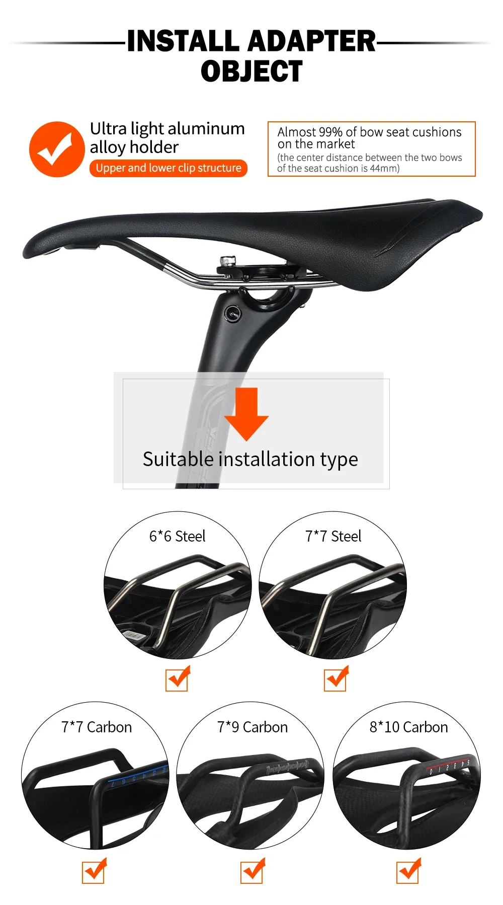 TOSEEK Ultralight Carbon Seatpost 27.2/30.8/31.6mm Matte Black MTB/Road Bike Seat Post Length 350/400mm Seat Tube