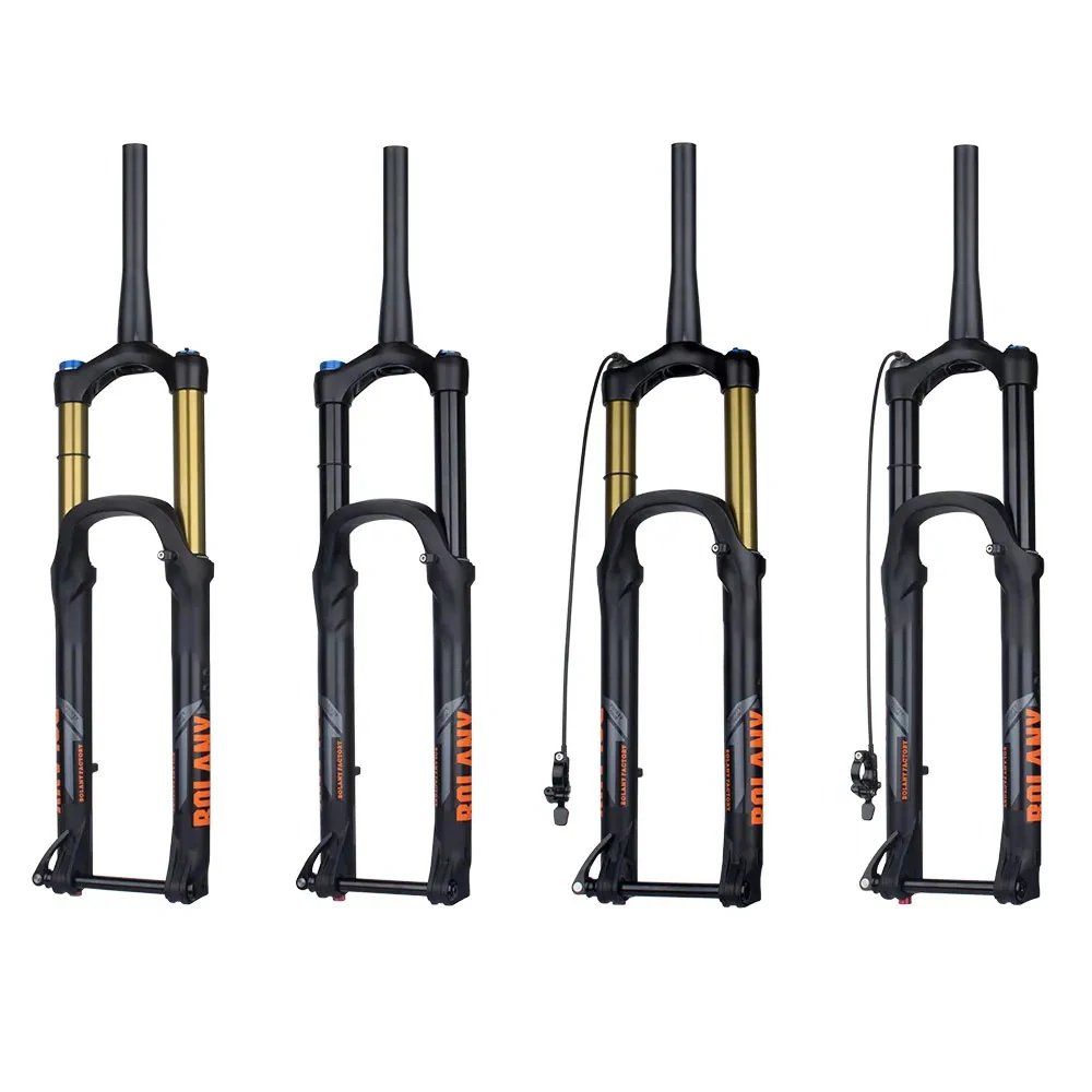 Bolany Bike Fork 27.5 29 Inch Pneumatic Shock Absorber Damping BOOST Barrel Shaft Magnesium Alloy 175mm 160mm Travel Disc Fork
