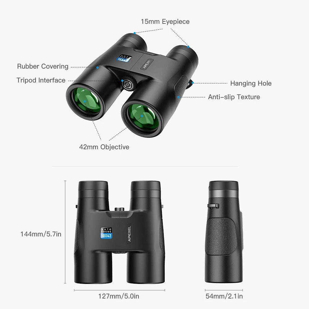 10x42 Digital Binoculars Adults Kids Auto Focus Binoculars Waterproof Folding Telescope for Bird Watching Sightseeing Wildlife