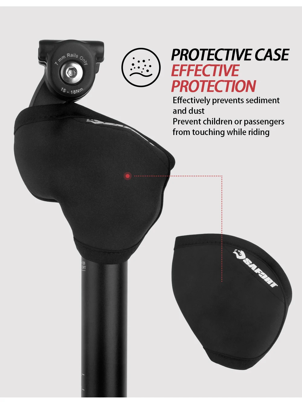 Safort Folding Bike Suspension Seatpot 580mm Small Wheel Ebike Damping Seat Tube E-bike Seatpost 30.9 31.6 33.9 34.9mm